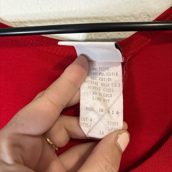 Vintage Red and Black Sleeveless Dress 10 - Picture 4 of 6